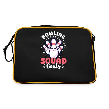 Bowling Bowling Squad Ziele - Retro Tasche - Schwarz/Gold - Hinten