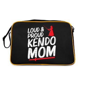 Loud & Proud Kendo Mom - Retro Tasche - Schwarz/Gold - Hinten