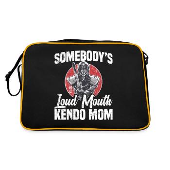 Someone's Loud Mom, Kendo-mama - Retro Bag - black/gold - Back