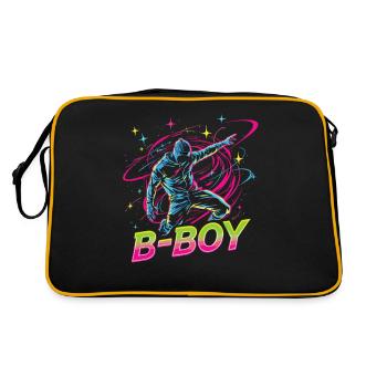 B-Boy Breakdance Breakdancer Urban Hip Hop - Retro Bag - black/gold - Back