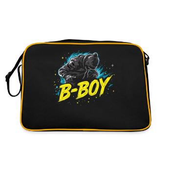 B-Boy Breakdance Breakdancer Urban Hip Hop - Retro Bag - black/gold - Back