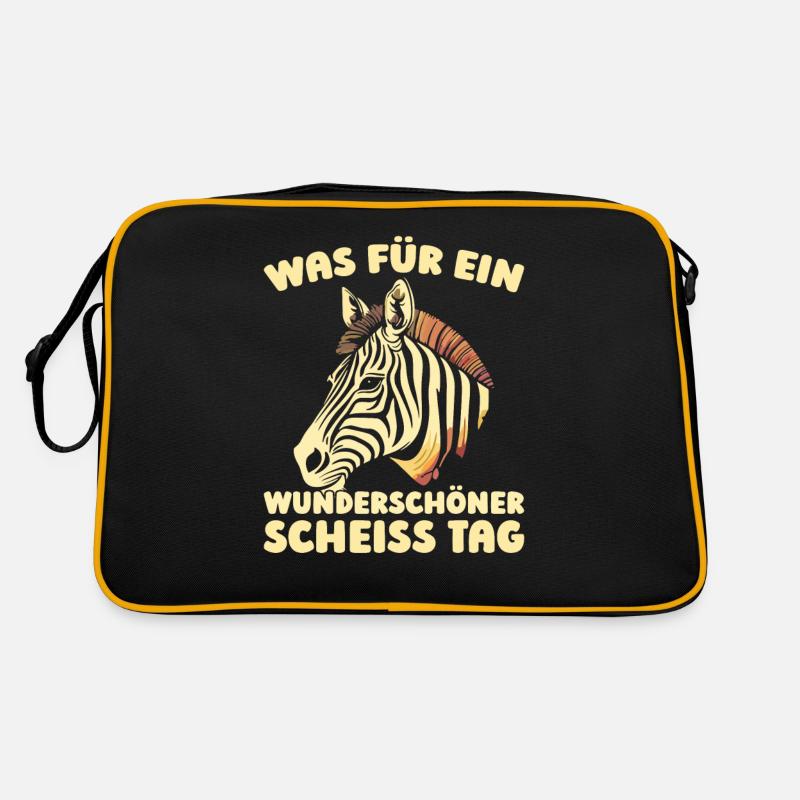 Zebra Halten Sie Bitte Die Fresse Retro Tasche