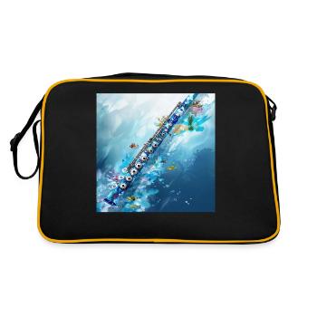 Flûte de poisson - Sac Retro - noir/or - Dos