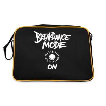 Breakdance Mode On Breakdance Breakdancing - Retro Tasche - Schwarz/Gold - Hinten