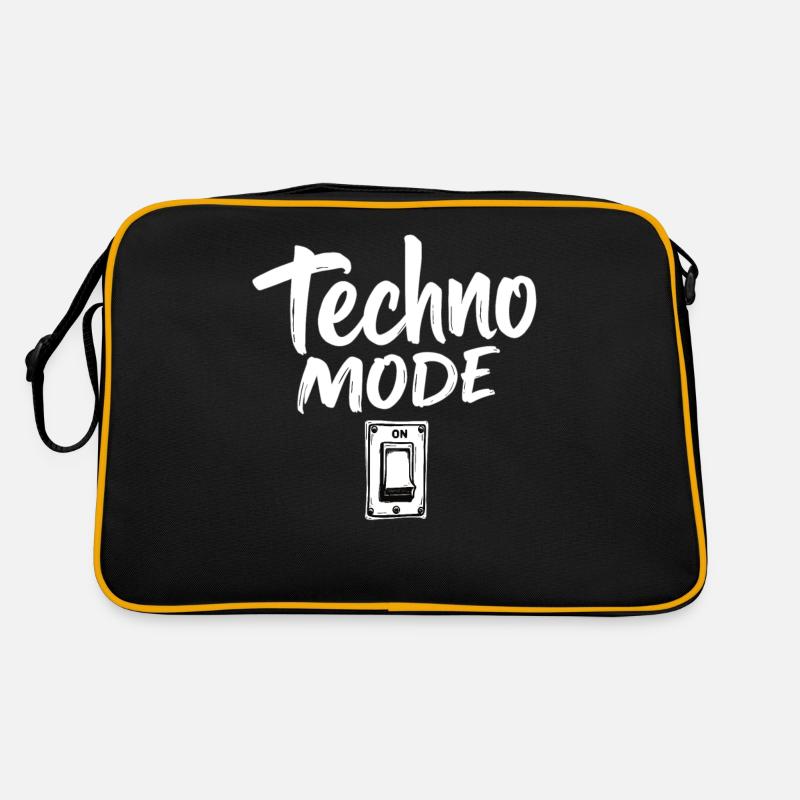 Mode Techno sur Techno Techno Musique Techno - Sac Retro - noir/or