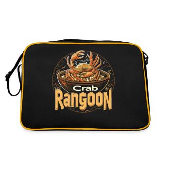 Nourriture chinoise crabe Rangoon Meme drôle - Sac Retro - noir/or - Dos