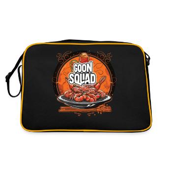 Nourriture chinoise crabe Rangoon Meme drôle - Sac Retro - noir/or - Dos