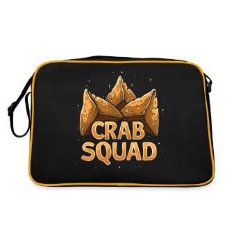 RF Nourriture Chinoise Crabe Rangoon Mème Drôle - Sac Retro - noir/or - Dos