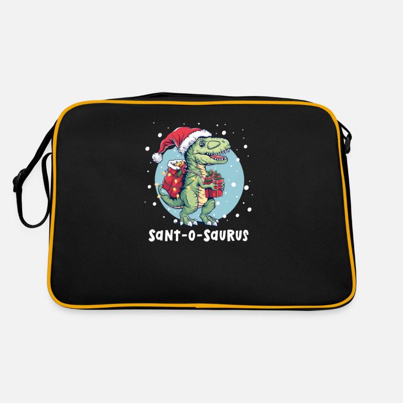 Dinosaurier Weihnachten Sant-O-Saurus Retro Tasche