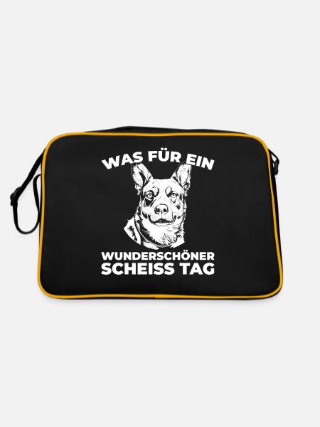 Australian Cattle Dog - Retro Bag - black/gold - Back