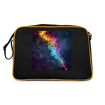 Flûte traversière - Sac Retro - noir/or - Dos