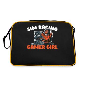 Sim Racing - Retro Bag - black/gold - Back
