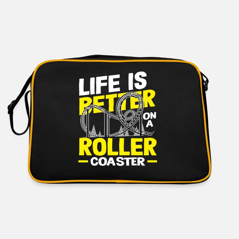 Achterbahn Leben Ist Besser Auf Einer Achterbahn Retro Tasche