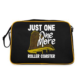 Achterbahn Nur Eine Mehr Fahren - Retro Tasche - Schwarz/Gold - Hinten