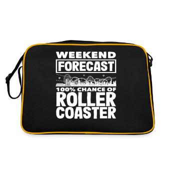 Achterbahn Wochenende Prognose - Retro Tasche - Schwarz/Gold - Hinten