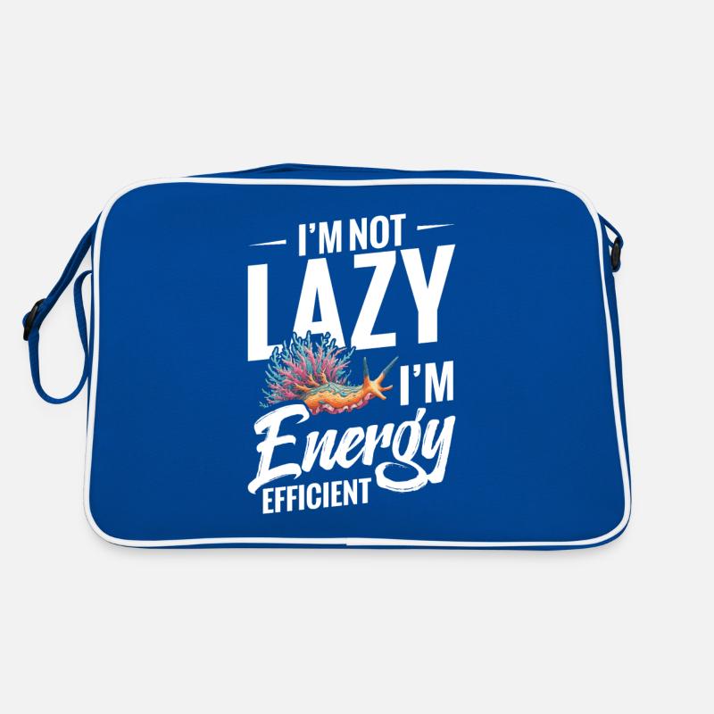 I'm not lazy, I'm energy efficient, Retro Bag