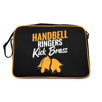 Handbell Bell Stepping In Brass - Retro Bag - black/gold - Back
