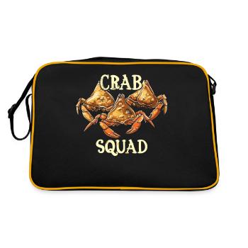 RF Nourriture Chinoise Crabe Rangoon Mème Drôle - Sac Retro - noir/or - Dos