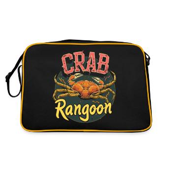 RF Nourriture Chinoise Crabe Rangoon Mème Drôle - Sac Retro - noir/or - Dos