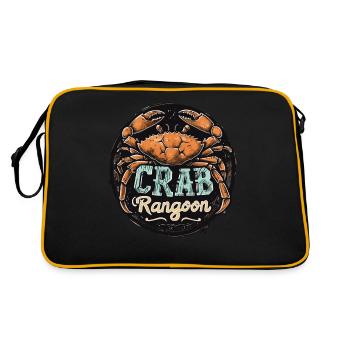 RF Nourriture Chinoise Crabe Rangoon Mème Drôle - Sac Retro - noir/or - Dos