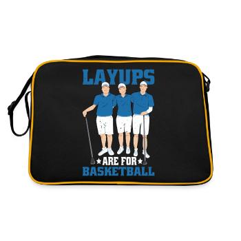 Layups Are For Basketball 6 - Retro Tasche - Schwarz/Gold - Hinten
