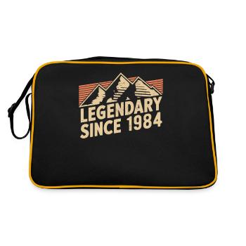 Legendär Seit 1984 Geburtstag - Retro Tasche - Schwarz/Gold - Hinten