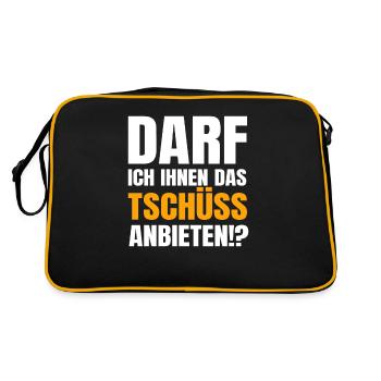 C’est drôle : Puis-je vous offrir l’ironie de l’adieu - Sac Retro - noir/or - Dos