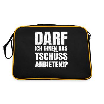 C’est drôle : Puis-je vous offrir l’ironie de l’adieu - Sac Retro - noir/or - Dos