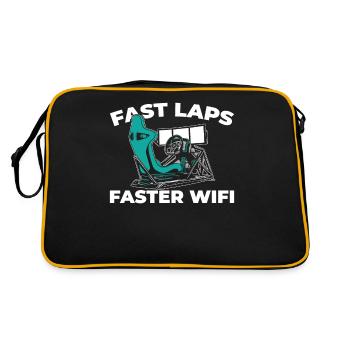 Sim Racing - Retro Bag - black/gold - Back