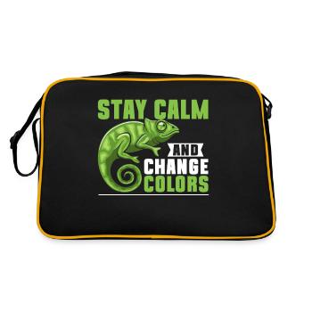 Chameleon Gifts - Retro Tasche - Schwarz/Gold - Hinten