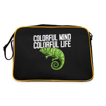 Chameleon Gifts - Retro Tasche - Schwarz/Gold - Hinten