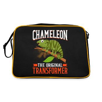 Chameleon Gifts - Retro Tasche - Schwarz/Gold - Hinten