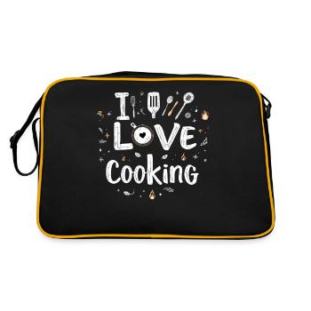 J’aime cuisiner Cuisiner Cuisiner Cuisiner - Sac Retro - noir/or - Dos