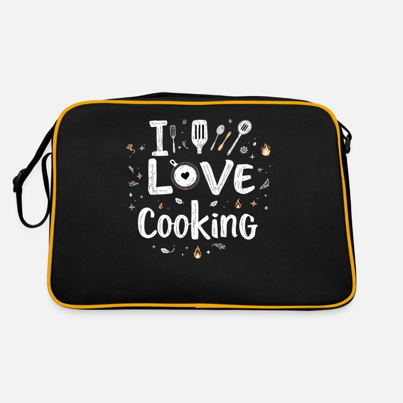 I Love Cooking Cooking Cooking Kitchen Cooking Cook Retro Bag