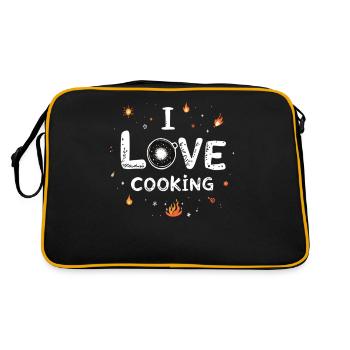 J’aime cuisiner Cuisiner Cuisiner Cuisiner - Sac Retro - noir/or - Dos