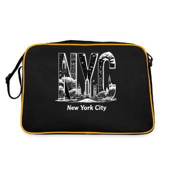 New York – Horizon de New York New York - Sac Retro - noir/or - Dos
