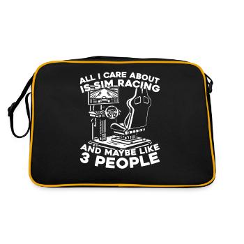 Sim Racing - Retro Bag - black/gold - Back