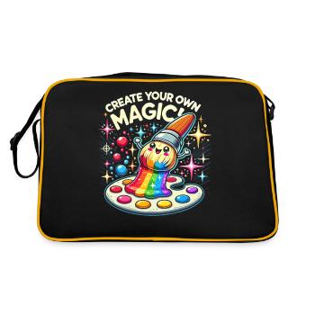 Erschaffen Sie Ihre eigene Magie - Retro Tasche - Schwarz/Gold - Hinten