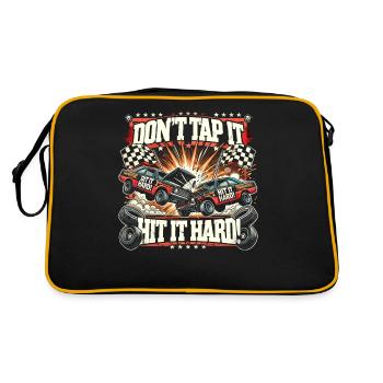 Nicht klopfen, sondern hart schlagen - Retro Tasche - Schwarz/Gold - Hinten