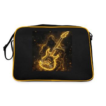 Gitarre - Retro Tasche - Schwarz/Gold - Hinten