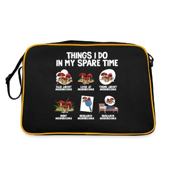 Mushroom pickers Leisure activities Motivation - Retro Bag - black/gold - Back