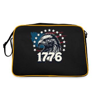 American USA Freedom Justice Fighter Abe 1776 - Retro Bag - black/gold - Back