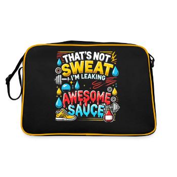 Das ist kein Schweiß, das ist geile Soße, die ich - Retro Tasche - Schwarz/Gold - Hinten