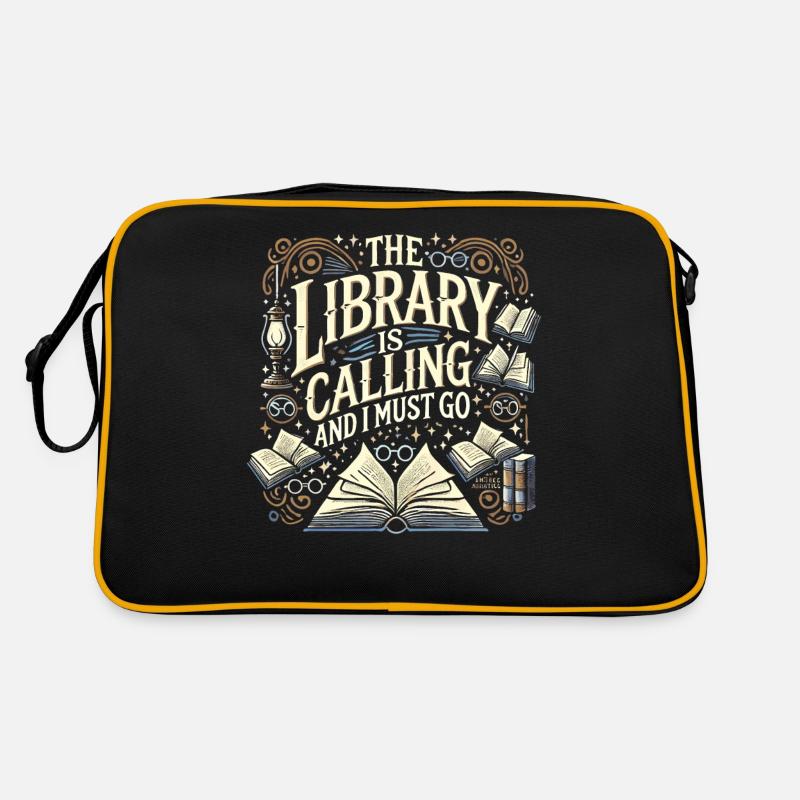 Die Bibliothek ruft und ich muss gehen Retro Tasche