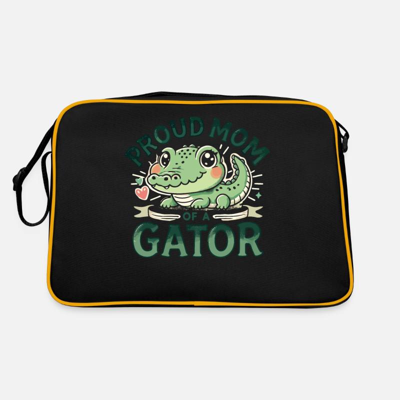 Stolze Mutter eines Alligators Retro Tasche