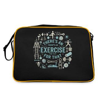 Dafür gibt es eine Übung - Retro Tasche - Schwarz/Gold - Hinten