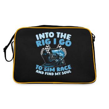 Sim Racing - Retro Bag - black/gold - Back