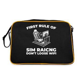 Sim Racing - Retro Bag - black/gold - Back
