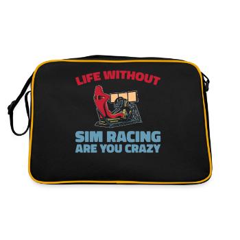 Sim Racing - Retro Bag - black/gold - Back