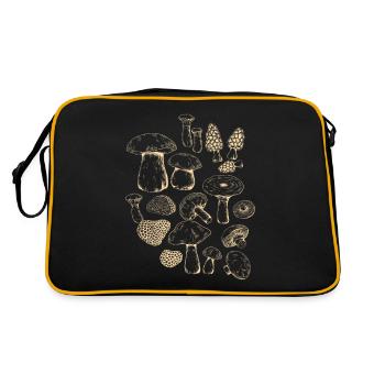 Champignon Collector Illustration Variété Champignons - Sac Retro - noir/or - Dos